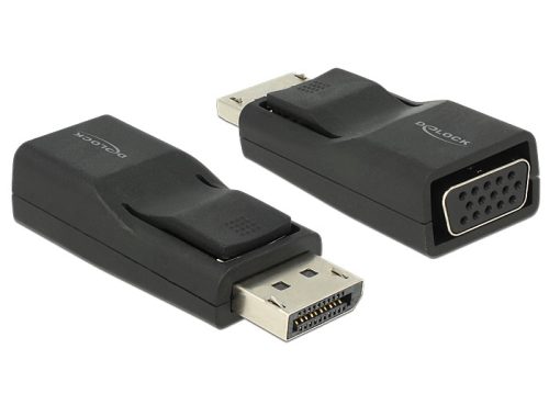 Delock Adapter Displayport 1.2-dugós csatlakozó > VGA-csatlakozóhüvely, fekete