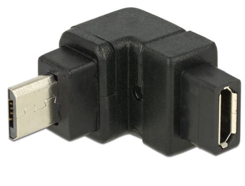 Delock Adapter USB 2.0 Micro-B apa > USB 2.0 Micro-B anya elforgatott végű