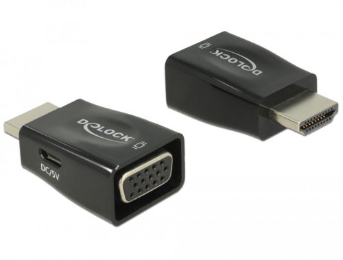 Delock Adapter HDMI-A dugó > VGA hüvely