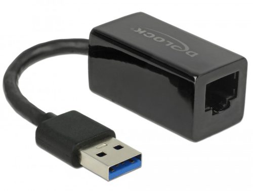 Delock Adapter SuperSpeed USB (USB 3.1 Gen 1) USB A-típusú csatlakozó > Gigabit LAN 10/100/1000 Mbps