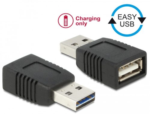 Delock Átalakító EASY-USB 2.0-A apa USB 2.0-A anya, csak töltéshez