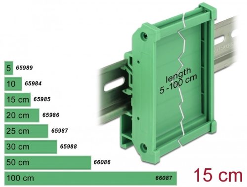 Delock Laprögzítő 15 cm hosszú DIN Rail-ekhez