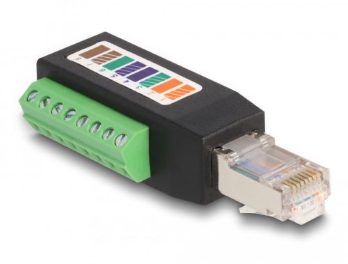 Delock RJ45 apa Cat.5e - Terminal Block Adapter 90 -ban hajlított