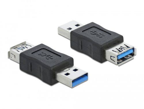 Delock USB 3.0 Adapter - A-típusú apa csatlakozó - A-típusú anya csatlakozó adat blokkoló