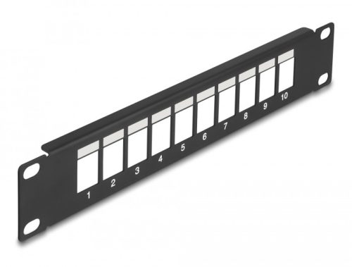 Delock 10  10 portos fekete Keystone Patch Panel