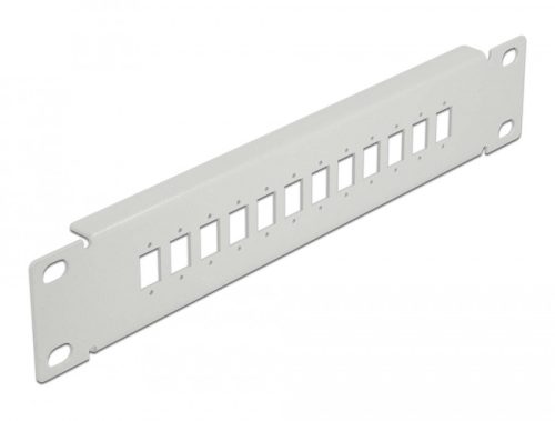 Delock 10  optikai szálas patch panel 12 portos SC Simplex / LC Duplex-hez 1U szürke