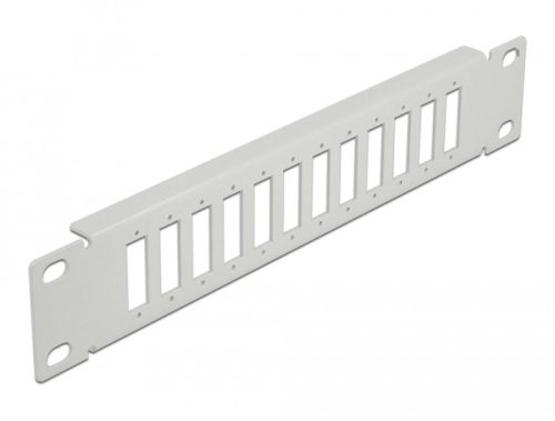 Delock 10  optikai szálas patch panel 12 portos SC Duplex / LC Quad-hez 1U szürke