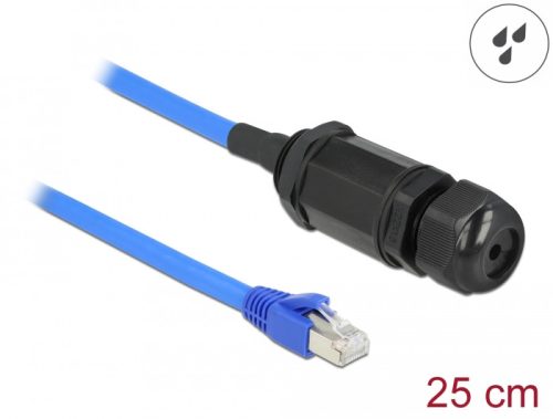 Delock Cat.6 vízhatlan RJ45 apa - RJ45 anya kábel tömszelencével