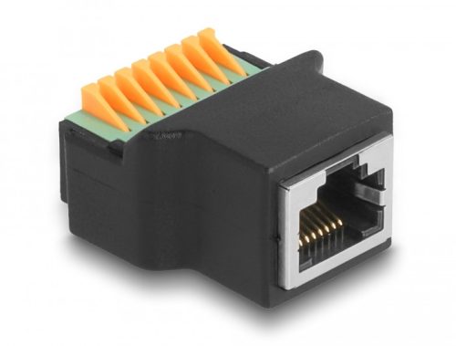 Delock RJ45 anya - terminál blokk nyomógombbal adapter