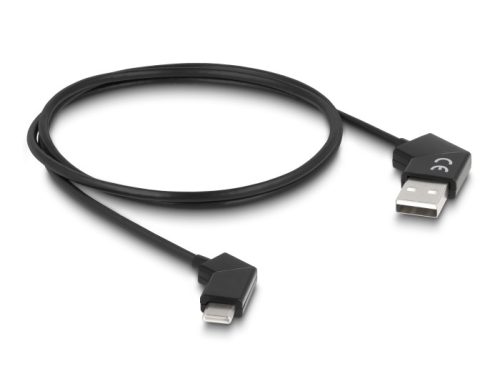 Delock Kábel A-típusú USB 2.0 apa - USB Type-C  apa elforgatható gyors töltő funkcióval 60 W 1,2 m