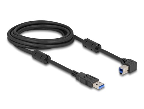 Delock USB 5 Gbps kábel A-típusú apa - B-típusú apa 90  balra hajlítva 3 m