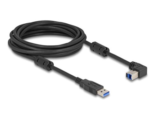 Delock USB 5 Gbps kábel A-típusú apa - B-típusú apa 90  felfelé néző csatlakozóapaval 5 m