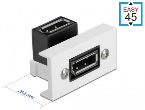 Delock Easy 45 DisplayPort modul 90 fokban hajlított, 22,5 x 45 mm