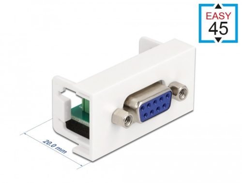 Delock Easy 45 Module D-Sub 9 tűs anya   6 tűs sorkapocs 22,5 x 45 mm