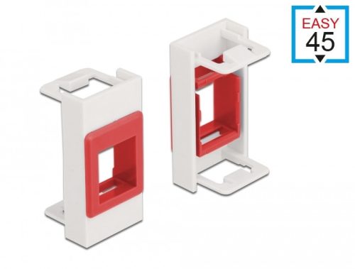 Delock Easy 45 Modul Keystone tartó 22,5 x 45 mm, fehér / piros