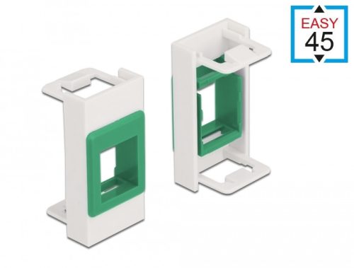 Delock Easy 45 Modul Keystone tartó 22,5 x 45 mm, fehér / zöld