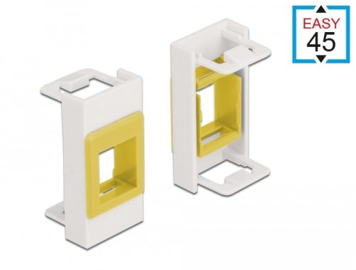 Delock Easy 45 Modul Keystone tartó 22,5 x 45 mm, fehér / sárga