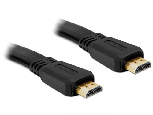 Delock nagy sebességű HDMI Ethernet kábel - A apa/apa 2,0m lapos