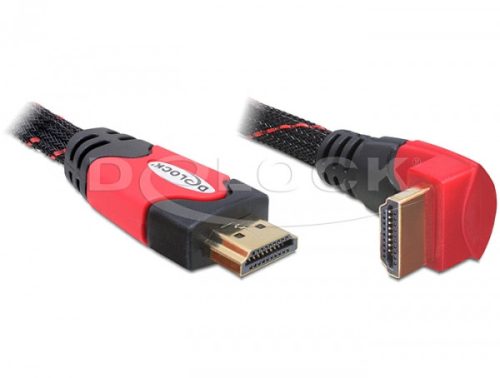 Delock High Speed HDMI Ethernet kábel, A-A apa/apa 3,0m hajlított