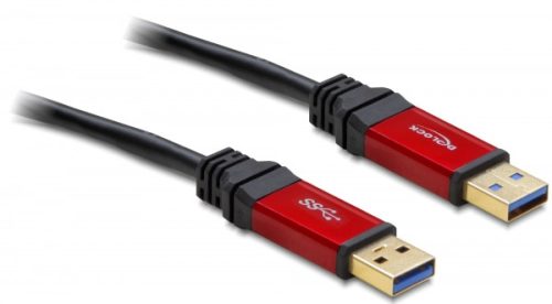 Delock USB 3.0-A apa / apa kábel, 3 m prémium kábel