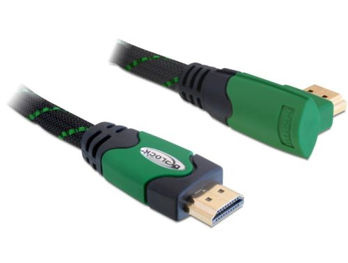 Delock High Speed HDMI-kábel típusú Ethernet   HDMI A dugós > HDMI A dugós derékszögű 4K 2 m