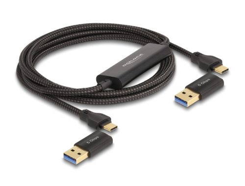 Delock USB Type-C  5 Gbps Adat kapcsoló kábel + KM kapcsoló 2 m