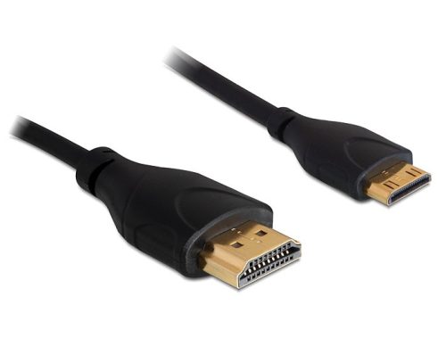 Delock nagy sebességű HDMI kábel, Ethernettel A- apa > mini C-apa, vékony, 1 m