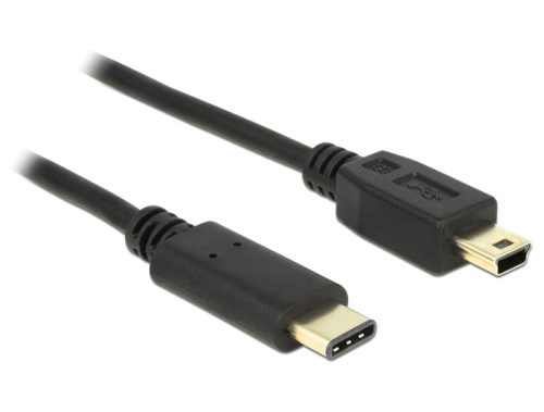 Delock Kábel USB Type-C  2.0 dugó > USB 2.0 Mini-B típusú dugó 2,0 m fekete