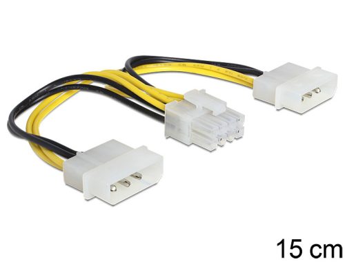 Delock tápkábel 8 pines EPS > 2 x 4 pines molex