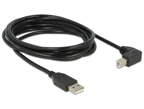 Delock USB2.0 kábel USB A dugó - USB B 90 dugó csatlakozókkal, 3m