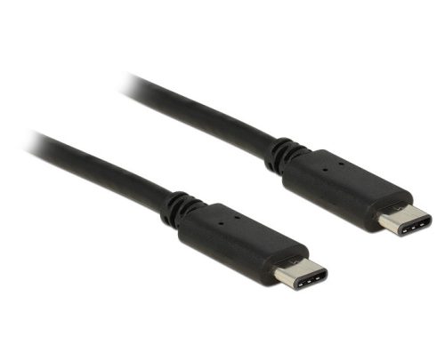 Delock Kábel USB C típus 2.0 dugó > USB C típus 2.0 dugó 1 m fekete