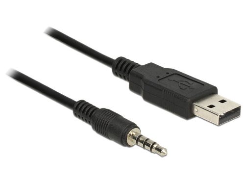 Delock kábel USB TTL apa > 3,5 mm 4 tűs sztereó jack apa 1,8 m (3,3 V)