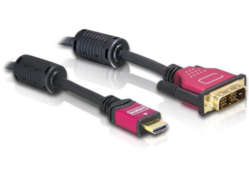 Delock HDMI-A   DVI-D átalakító kábel, 2m, apa/apa