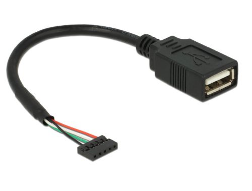 Delock USB 2.0-s csatlakozóhüvellyel ellátott kábel, 2,00 mm, 5 tűs > USB 2.0 A-típusú csatlakozó