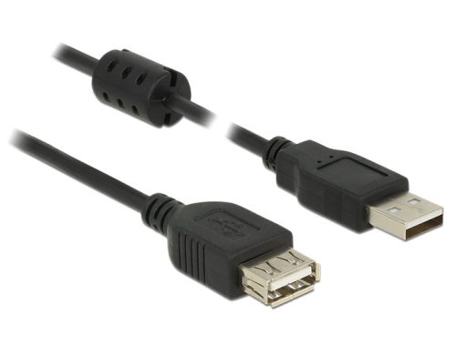 Delock USB 2.0-s bővítőkábel A-típusú csatlakozódugóval > USB 2.0-s, A-típusú csatlakozóhüvellyel, 5