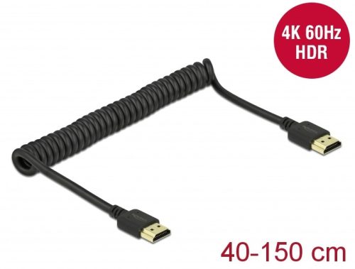 Delock HDMI feltekert kábel 4K 60 Hz