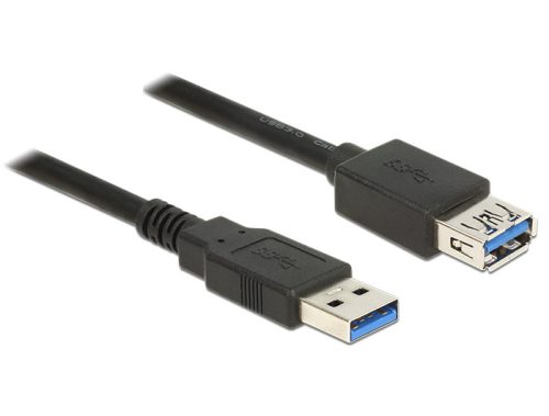 Delock USB 3.0-s bovítokábel A-típusú csatlakozódugóval > USB 3.0-s, A-típusú csatlakozóhüvellyel, 1