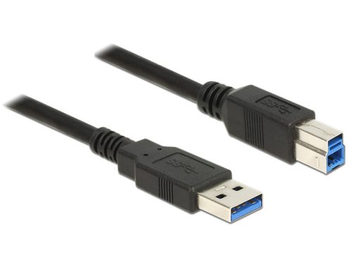 Delock USB 3.0-s kábel A-típusú csatlakozódugóval > USB 3.0-s, B-típusú csatlakozódugóval, 1,0 m, fe