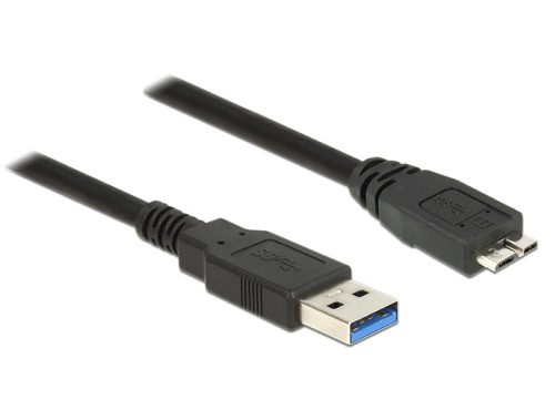 Delock USB 3.0-s kábel A-típusú csatlakozódugóval > USB 3.0-s, Micro-B-típusú csatlakozódugóval, 0,5