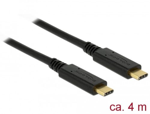 Delock USB 2.0 kábel Type-C a Type-C 4 m PD 5 A E-Marker