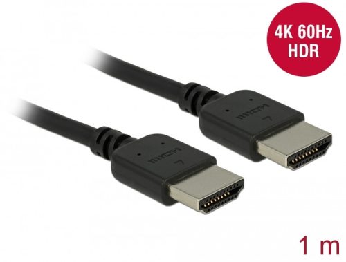 Delock Prémium HDMI kábel 4K 60 Hz 1 m