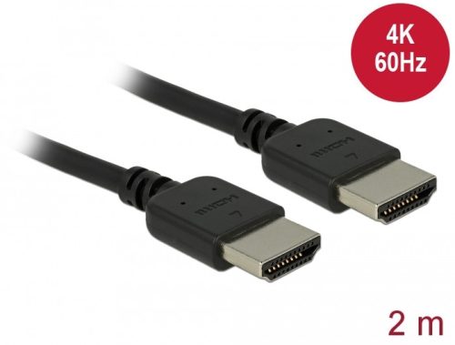 Delock Prémium HDMI kábel 4K 60 Hz 2 m