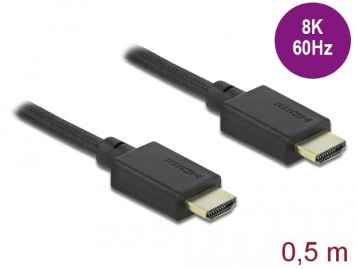 Delock Ultra nagy sebességű HDMI kábel 48 Gbps 8K 60 Hz 0,5 m