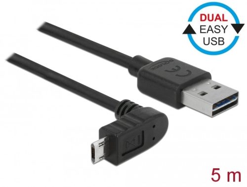 Delock Kábel, EASY-USB 2.0-s A-típusú csatlakozódugó > EASY-USB 2.0-s Micro-B típusú csatlakozódugó,