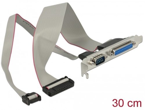 Delock Slot Bracket > 1 x Párhuzamos, 1 x Soros elrendezés: csavart