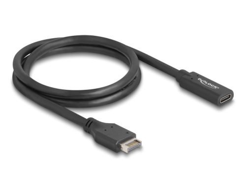 Delock USB 10 Gbps E-típusú A-kulcs kábel 20 tűs apa - USB Type-C  anya 70 cm