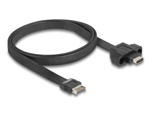 Delock USB 10 Gbps szalagkábelhez E-típusú A kulcsos 20 tűs apa csatlakozó - USB Type-C  anya rögzíthető csatlakozó, káb