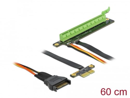 Delock PCI Express Riser kártya x1 - x16 hajlékony kábellel, 80 cm