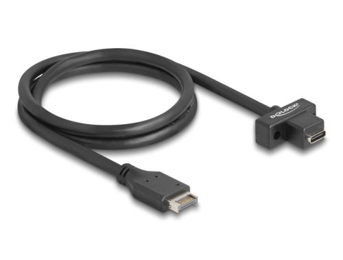 Delock USB 10 Gbps kábel E-típusú A kulcsos 20 tűs apa csatlakozó - USB Type-C  anya rögzíthető csatlakozó, kábelhossz 7