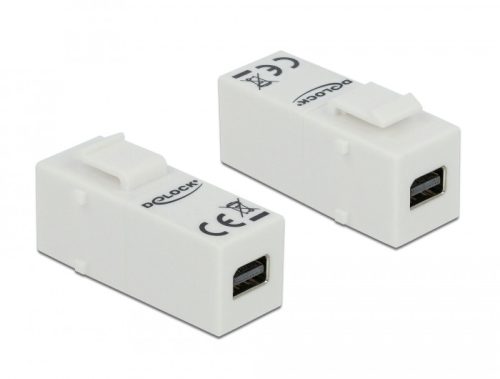 Delock Keystone modul, mini DisplayPort-csatlakozóhüvely > mini DisplayPort-csatlakozóhüvely